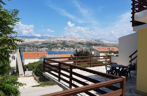 Pag Apartment | From 25 per day. Only 200 meters from the beach with beautiful sea views