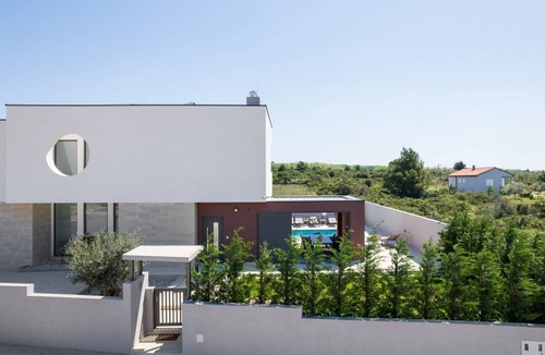 Vrsi Villa | New Villa 55-Vrsi heated pool jacuzzi sauna bbq sea view