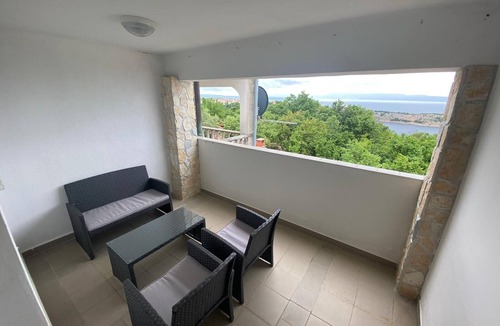 Omisalj House | Room-studio Melissa With Terrace and sea