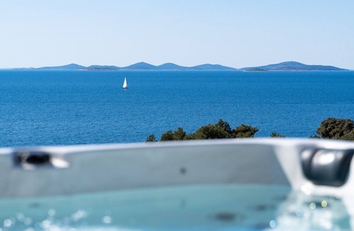 Primosten Burnji Villa | Seaview Villa Dolac with heated pool, a Hot tub, Finnish sauna