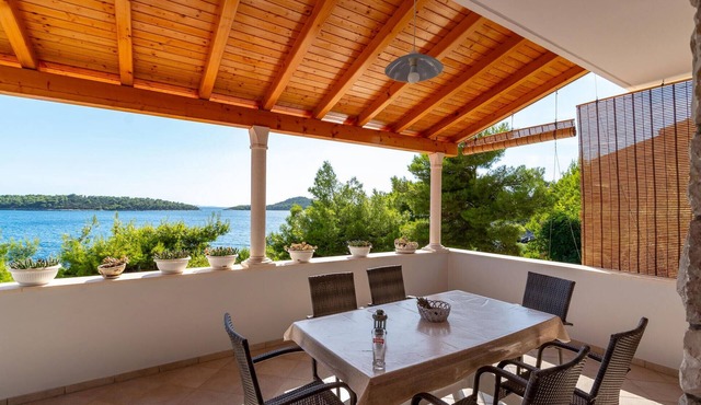 Beach front home in Blato with house sea view
