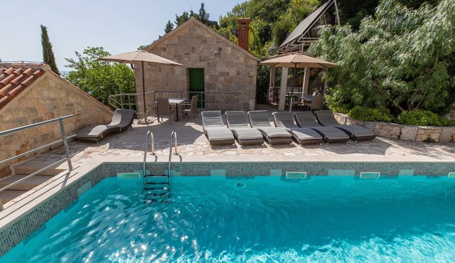 Guest House 'Villa Bugenvilija - Pet Friendly' with Private Pool, Wi-Fi and Air Conditioning in Borak