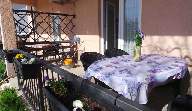 Holiday apartment with terrace and air conditioning
