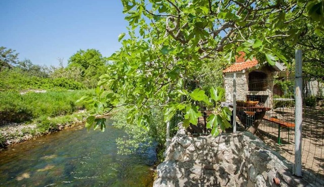 Kuča I veliki vrtal na osami I zelenoj rijeci.