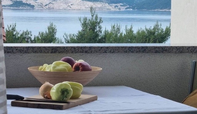 One bedroom apartment with balcony and sea view Lokva Rogoznica, Omiš (A-25499-b)
