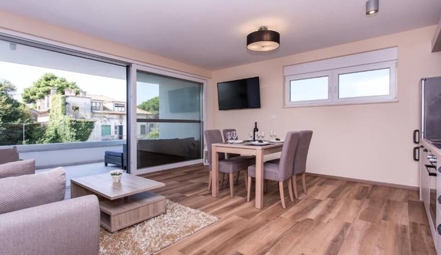 Two bedroom apartment with balcony and sea view Malinska, Krk (A-24664-b)