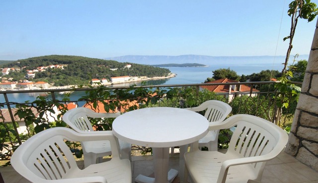 Two bedroom apartment with balcony and sea view Jelsa, Hvar (A-8765-h)