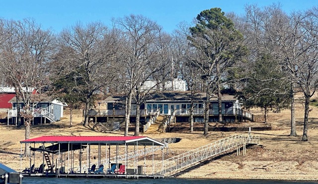 Waterfront with Private dock w/amazing views, fire pit and pet friendly! in Jay