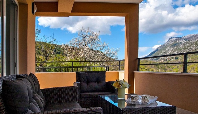 Villa Mosor with heated saltwater pool and sauna